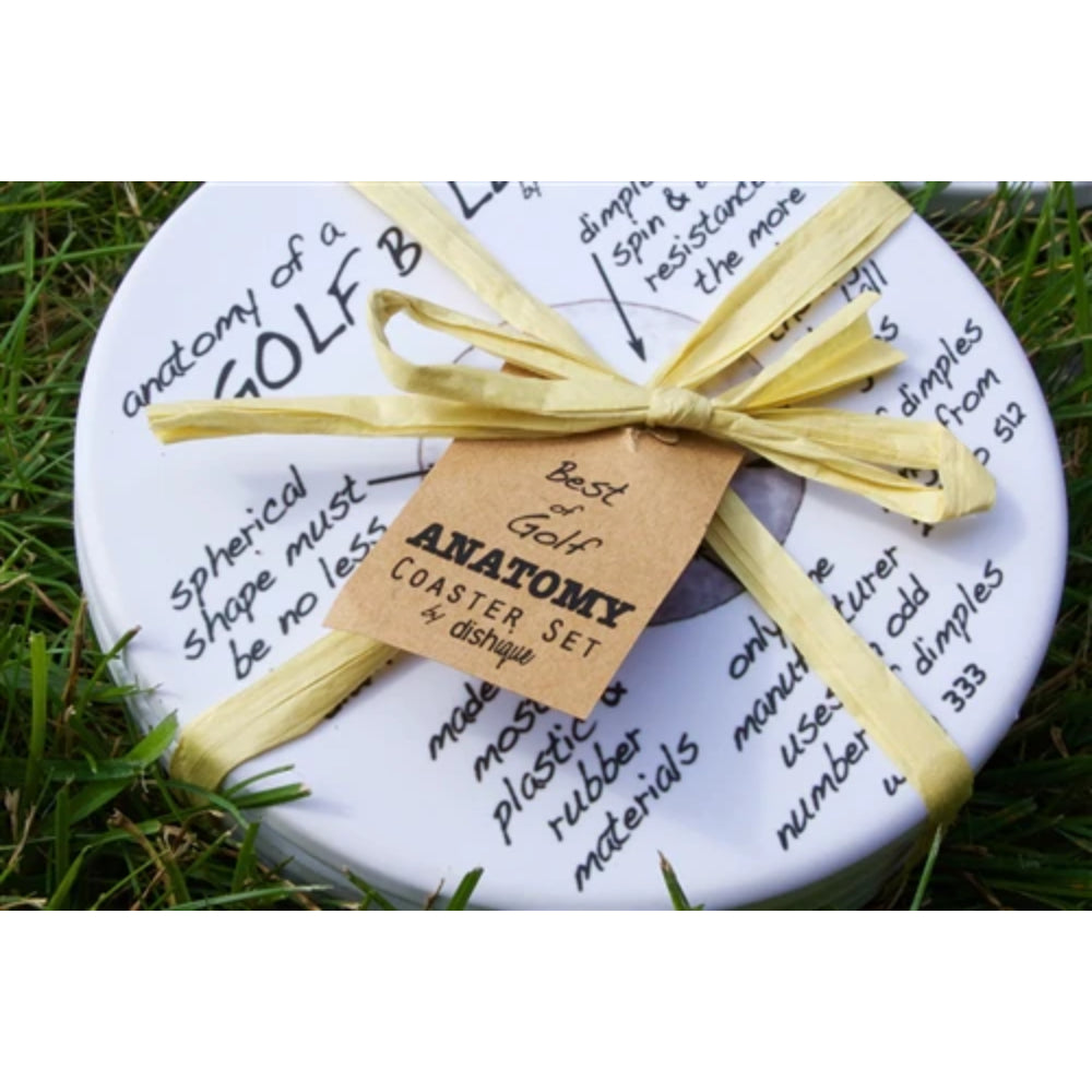 Dishique Golf Anatomy Coasters - Set of 4