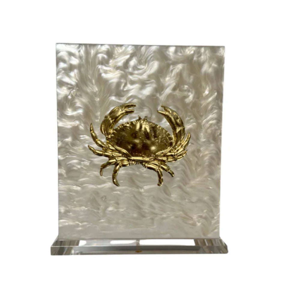 Crab Boutique Tissue Box - Pearl