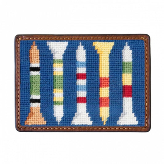 Smathers & Branson Golf Tees Needlepoint Credit Card Wallet