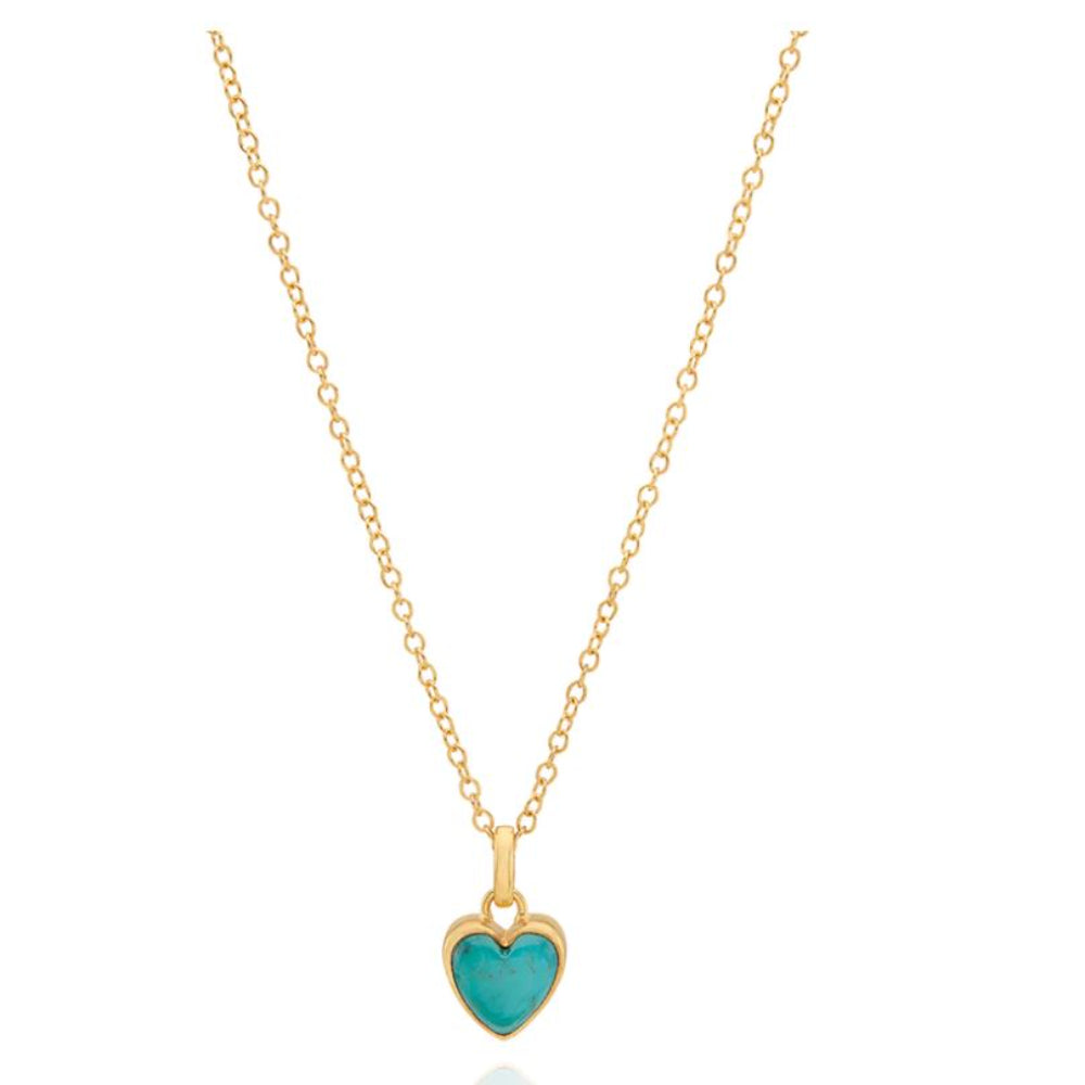 Anna Beck Small Turquoise Heart Engravable