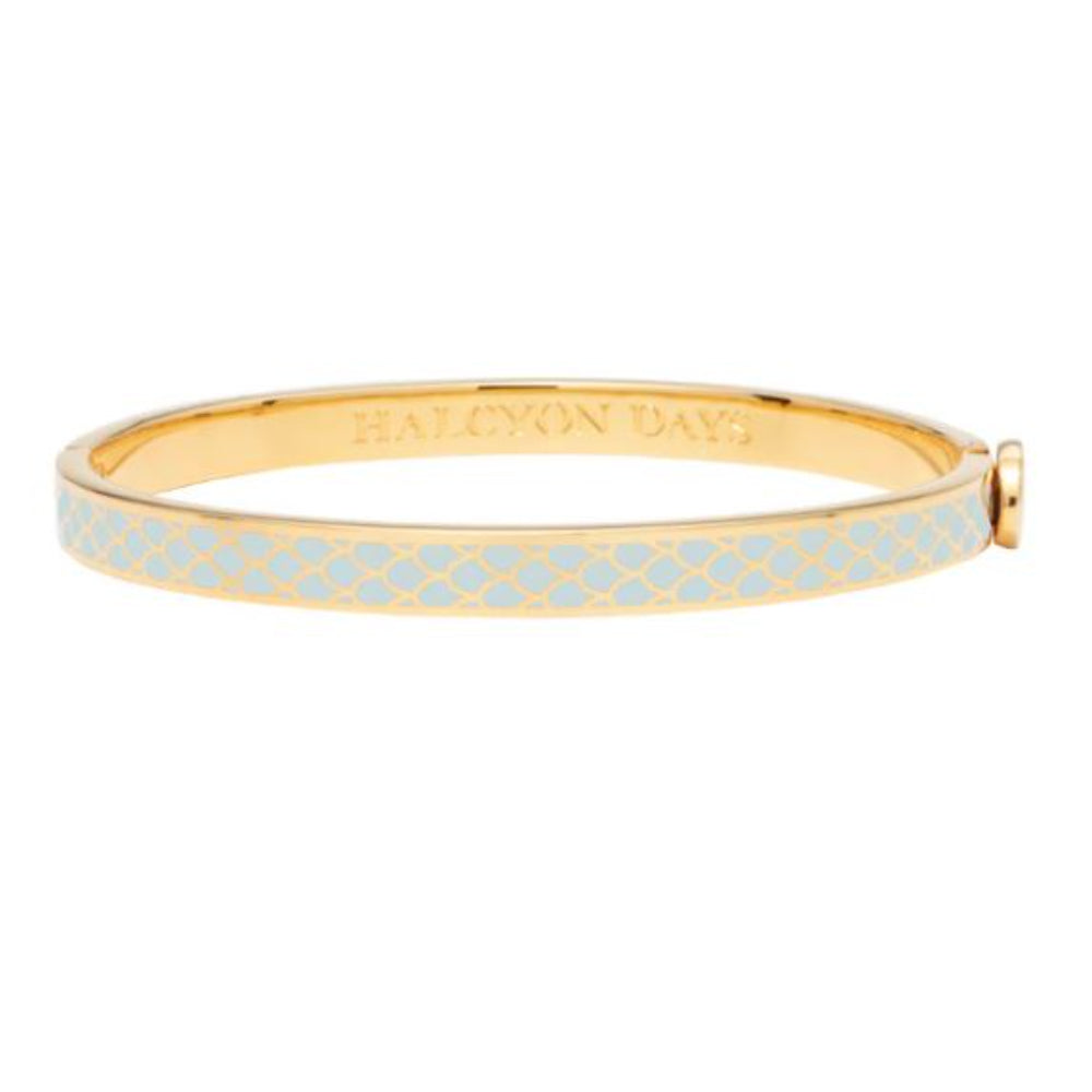 Halcyon Days 6mm Skinny Salamander Gold Hinged Enamel Bangle