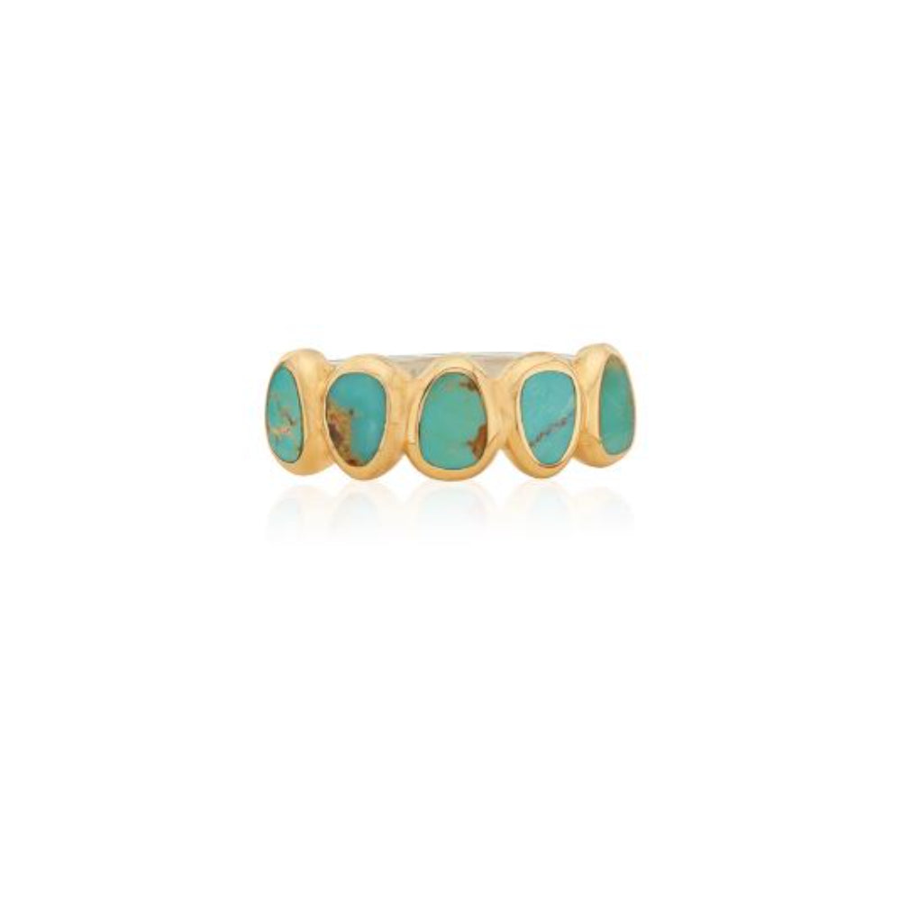 Anna Beck Turquoise Asymmetrical Multi-Stone Ring
