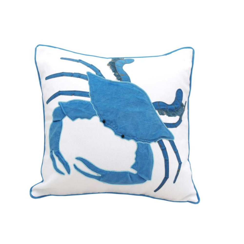 King of the Chesapeake Velvet Crab Pillow - Indoor Cotton