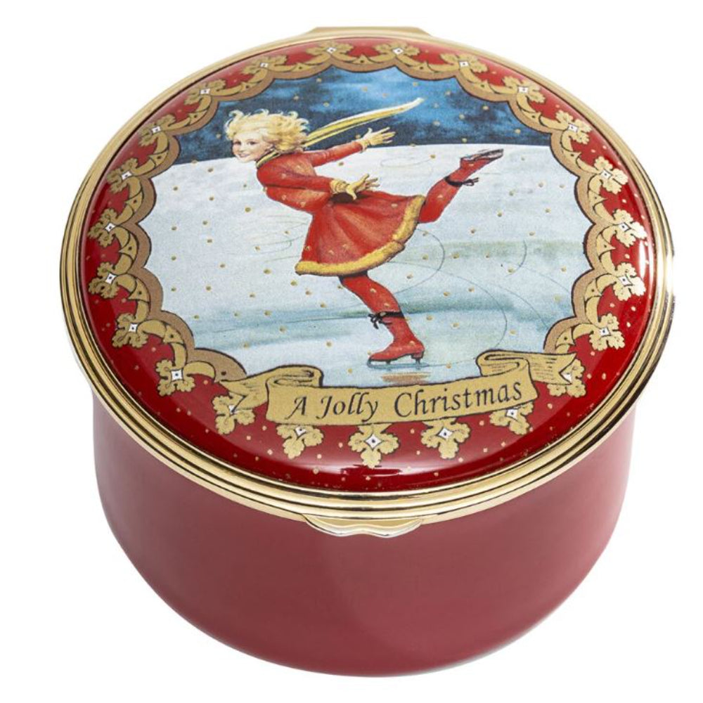 Halcyon Days Christmas Musical Ice Skater Box