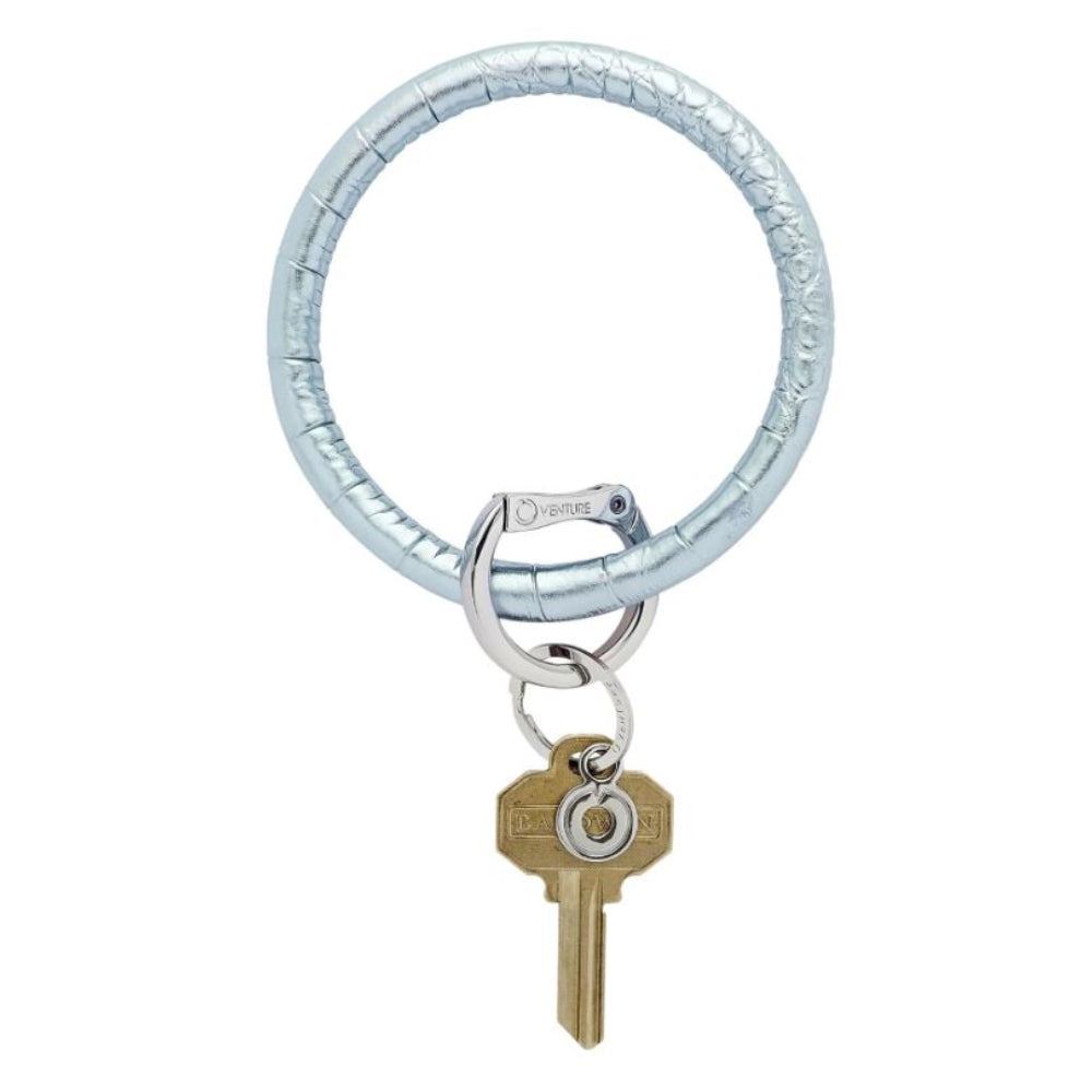 O-VENTURE Leather Big O® Key Ring- Croc-Embossed Collection