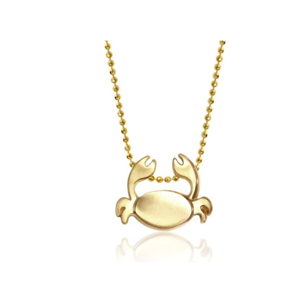 Alex Woo Signs Crab Pendant in Yellow Gold