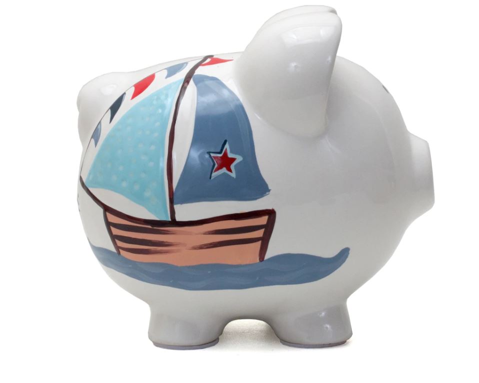 Large Nautical Piggy Bank