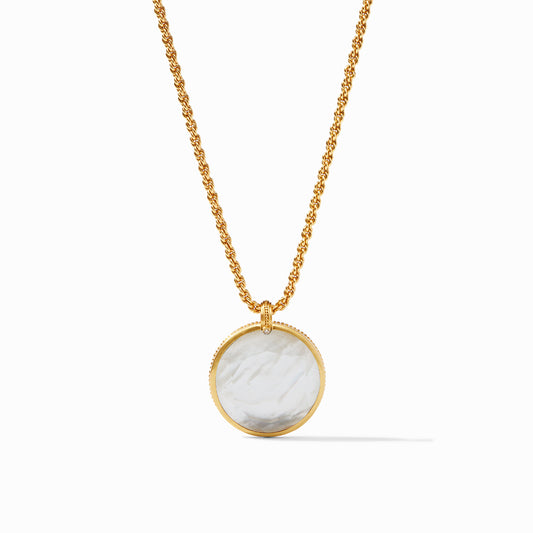 Julie Vos Coin Statement Pendant Mother of Pearl