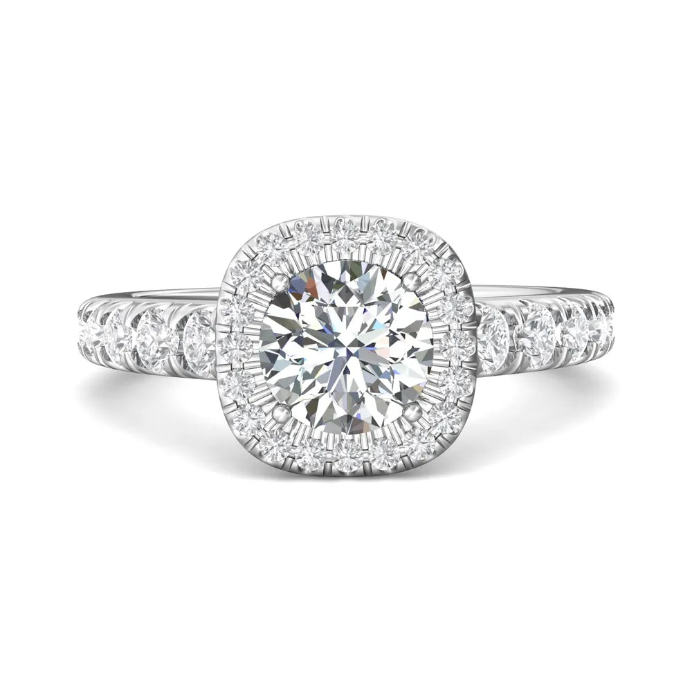 Martin Flyer FlyerFit Cushion Halo Engagement Ring