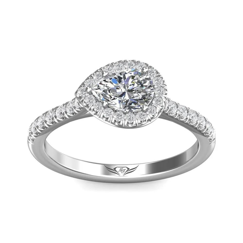 Martin Flyer FlyerFit Pear Shape Halo Engagement Ring