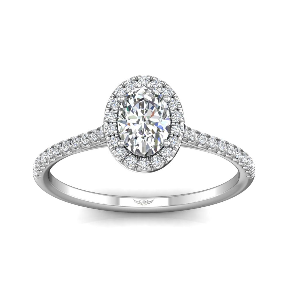 Martin Flyer FlyerFit Micropave Halo Engagement Ring D.27ct HSI
