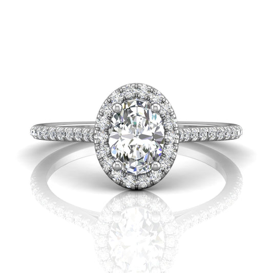 Martin Flyer FlyerFit Micropave Halo Engagement Ring