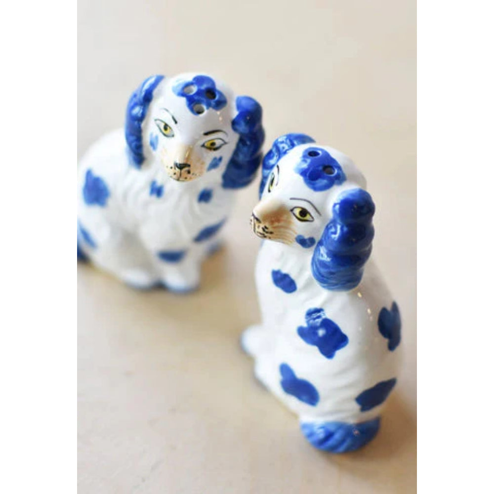 Two's Company Staffordshire Dog Salt and Pepper Shaker Set