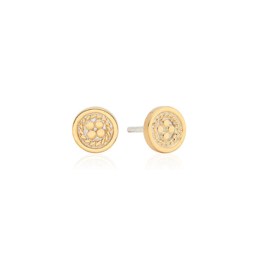 Anna Beck Classic Smooth Border Mini Stud Earrings