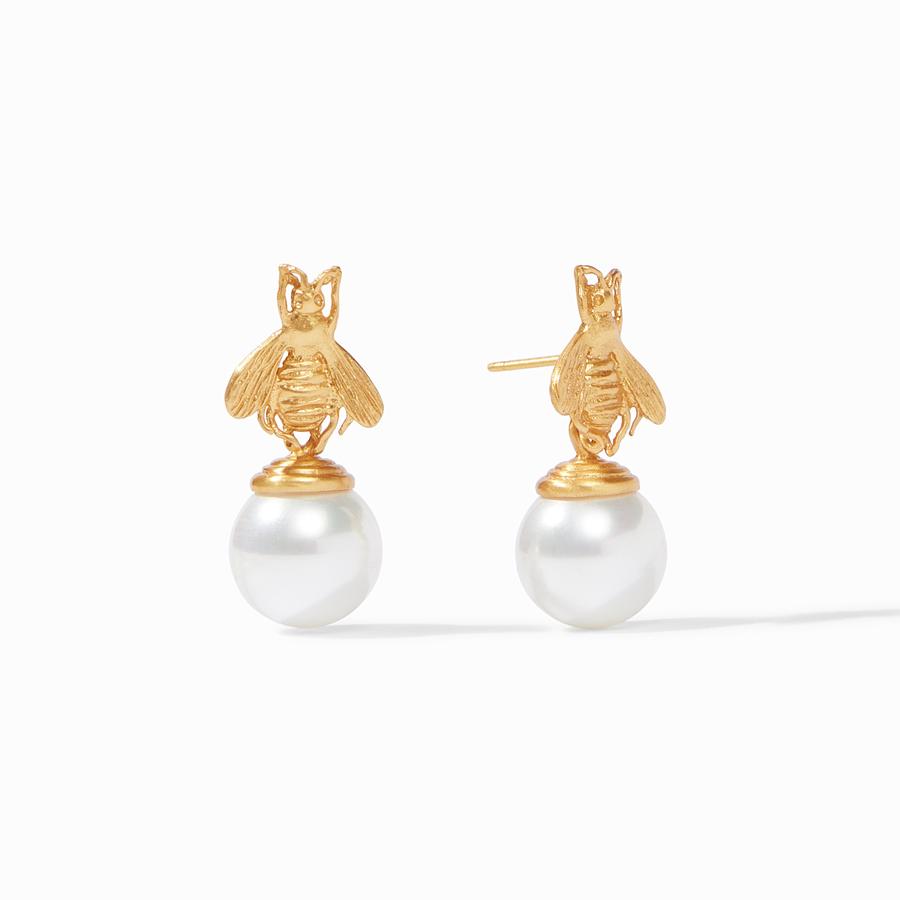 Julie Vos Bee Pearl Drop Earrings