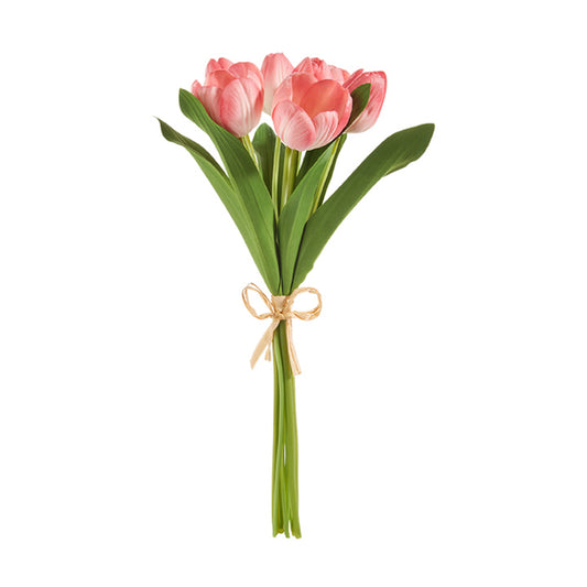 Real Touch Pink Tulip Bundle - 15"