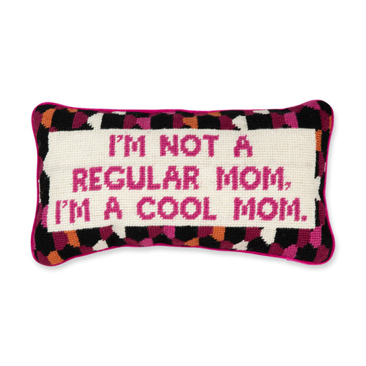 Furbish Studio Cool Mom Needlepoint Pillow