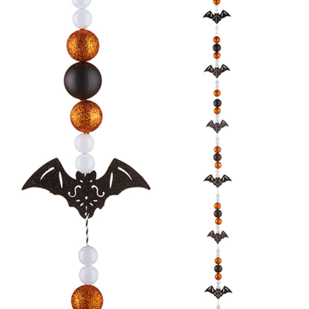 Raz Imports Bat and Glittered Ball 6' Garland