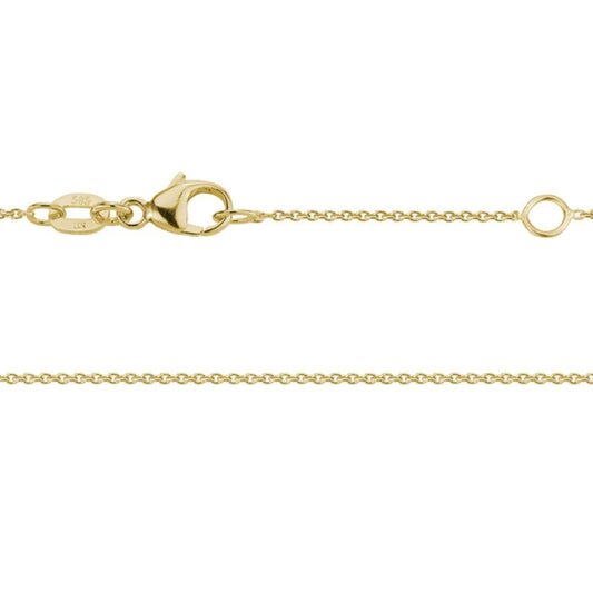 14k Yellow Gold Adjustable Cable Chain