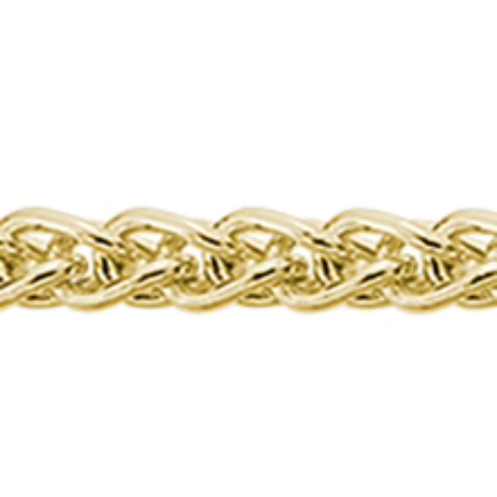 14k Gold Adjustable Wheat Chain 16-18"