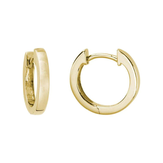 14k Gold Square Edge Hoop Earrings