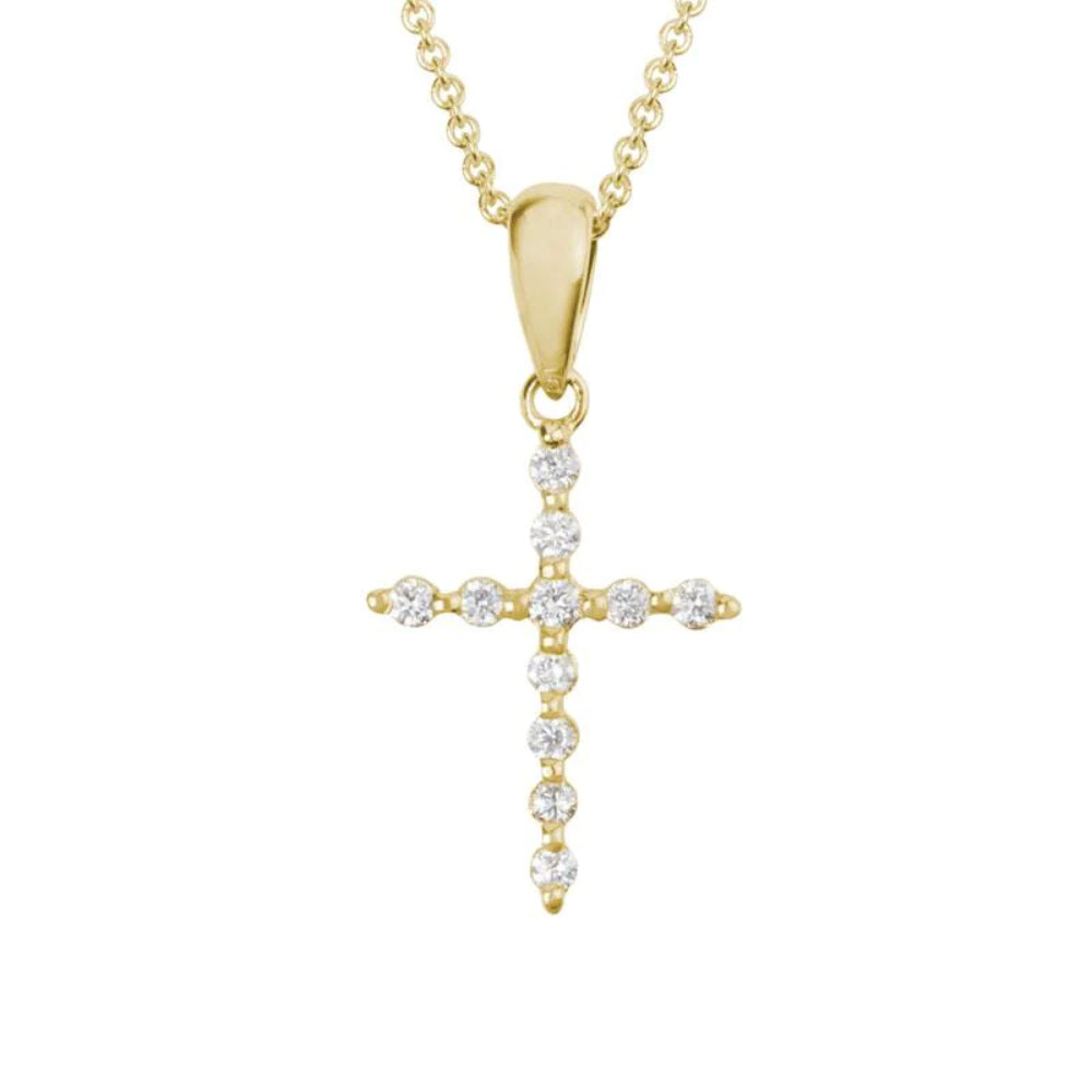 14k Gold Diamond Cross Pendant – Smyth Jewelers