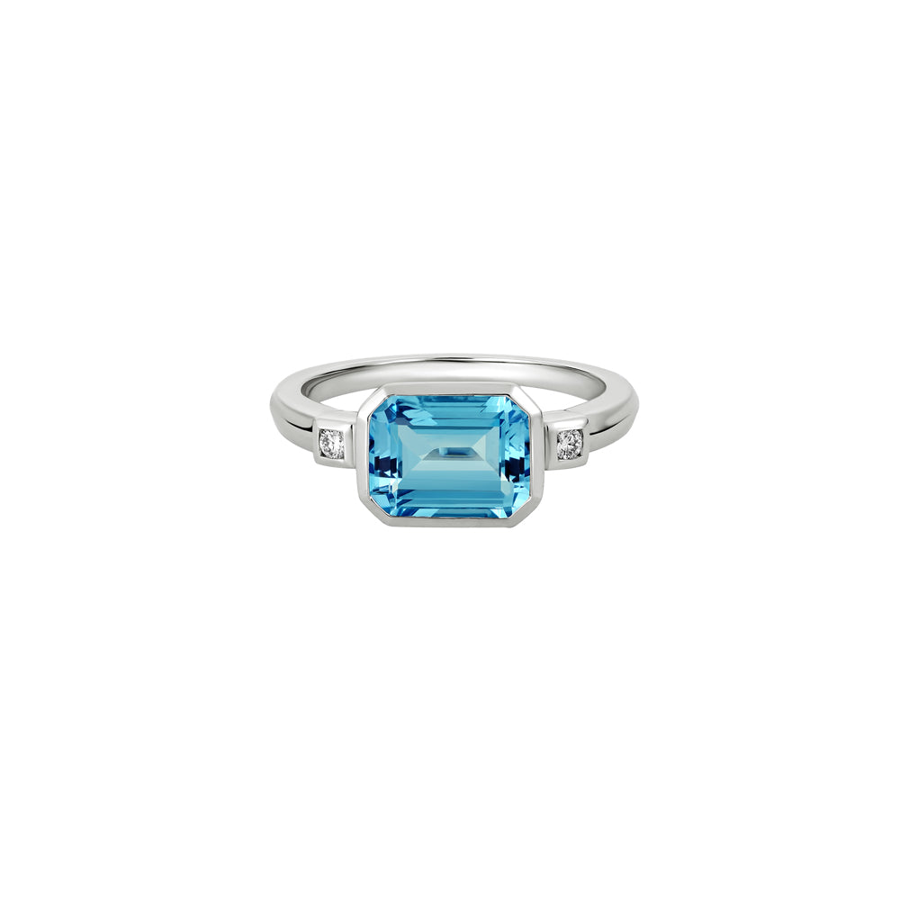 Semi-Precious Gemstone & Diamond Ring