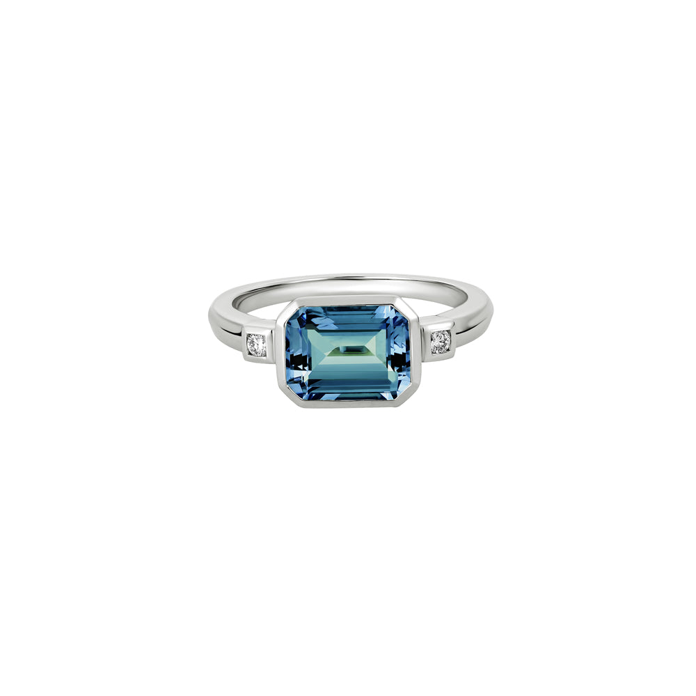 Semi-Precious Gemstone & Diamond Ring