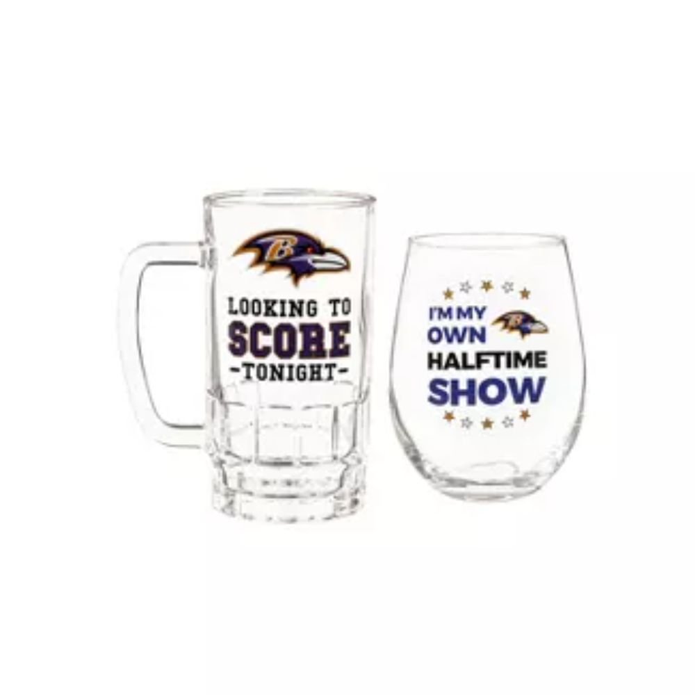 Baltimore Ravens Wine and Beer Boxed Gift Set