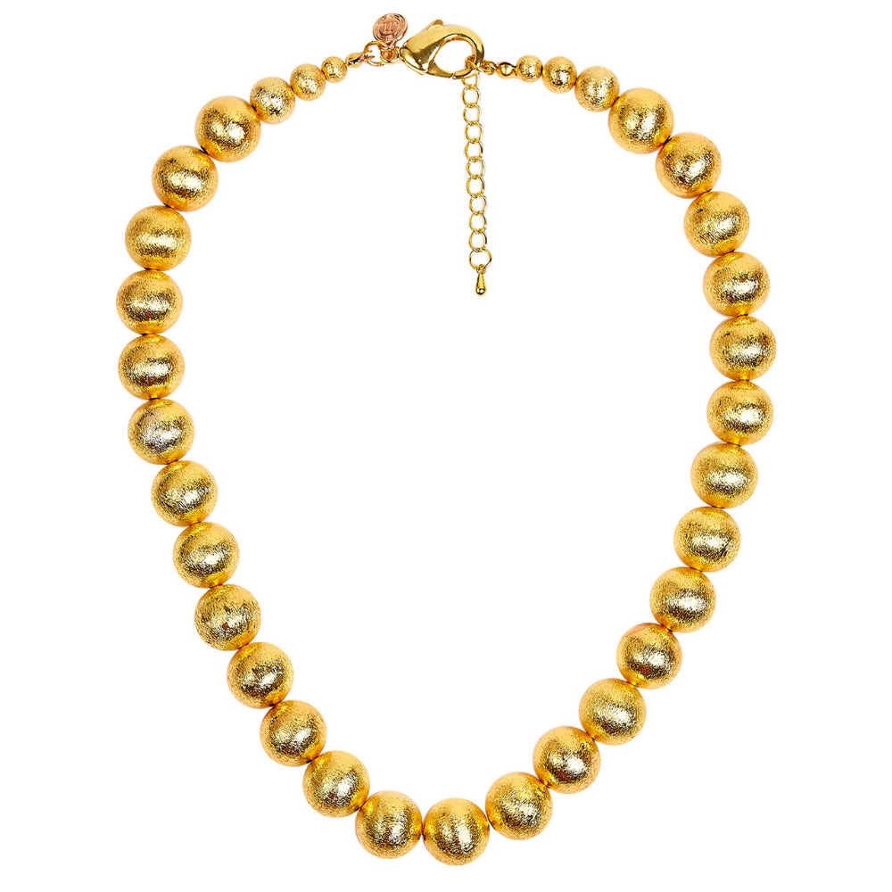 Lisi Lerch Diana Single Strand Gold Bead Necklace