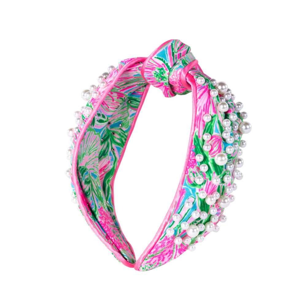 Lilly Pulitzer Embellished Knotted Headband - Coming in Hot