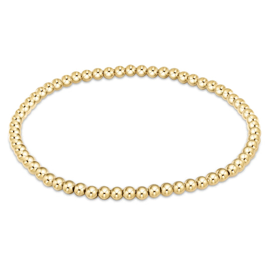 enewton 7.25" extends Classic Gold Bead Bracelet - 3mm