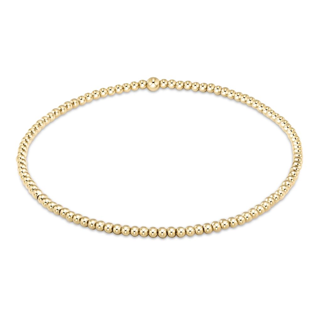 enewton 6.25" Classic Gold Bead Bracelet - 2mm