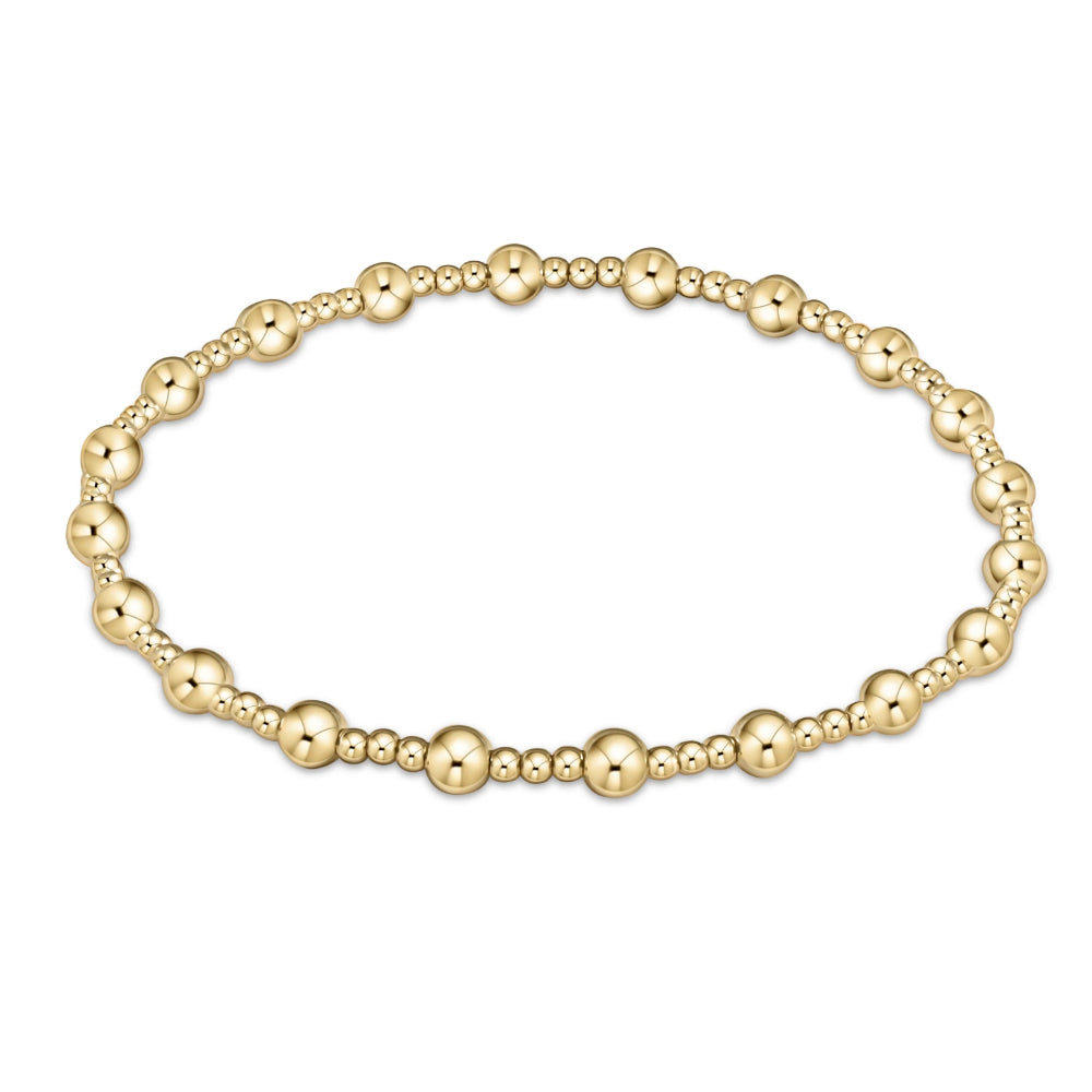 enewton Classic Sincerity Pattern Beaded Bracelet - Gold