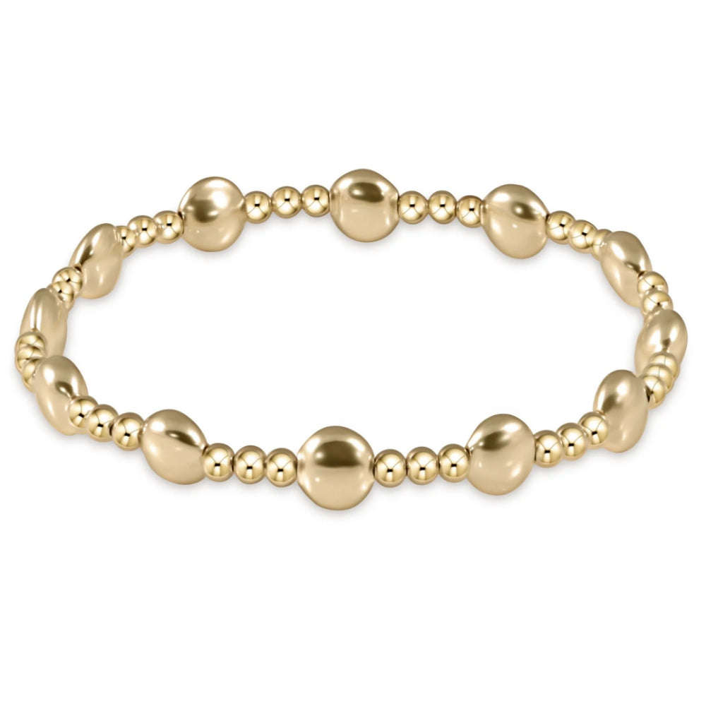 enewton Honesty Gold Sincerity Pattern 6mm Bead Bracelet - Gold