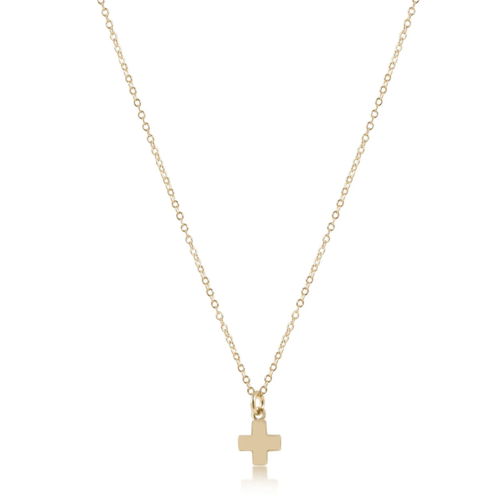 enewton 16" Gold Necklace - Signature Cross Small Gold Charm