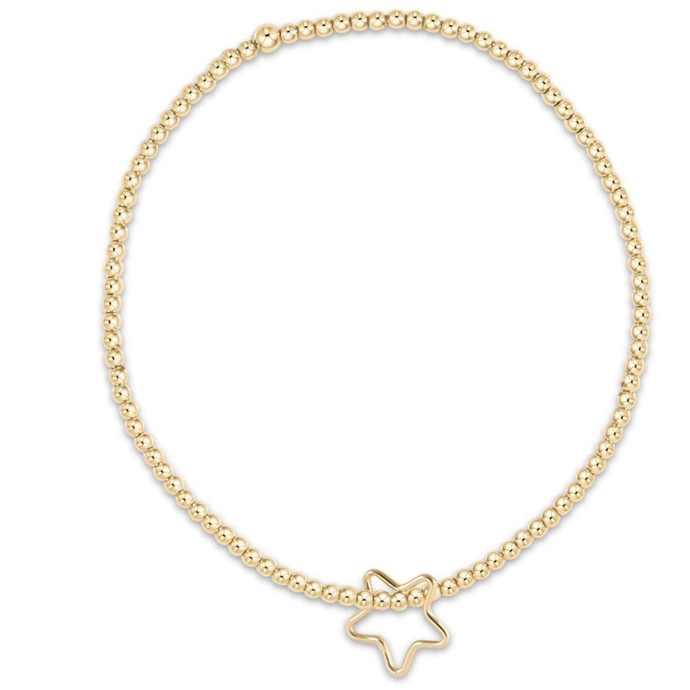 enewton egirl Classic Gold 2mm Bead Bracelet with Star Gold Charm