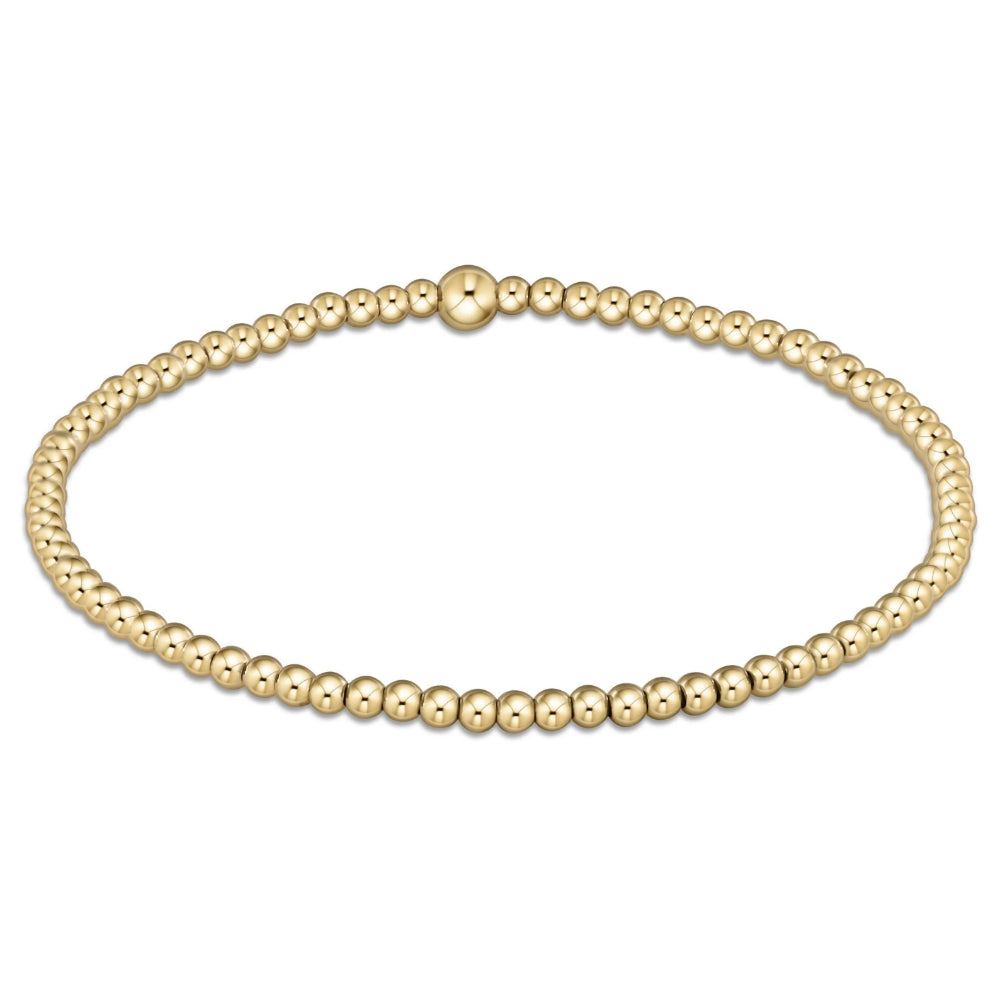 enewton 7.25" extends Classic Gold Bead Bracelet -2.5mm