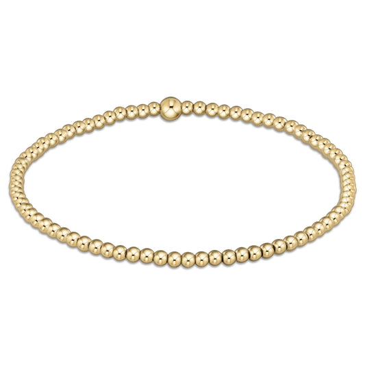 enewton 7.25" extends Classic Gold Bead Bracelet -2.5mm
