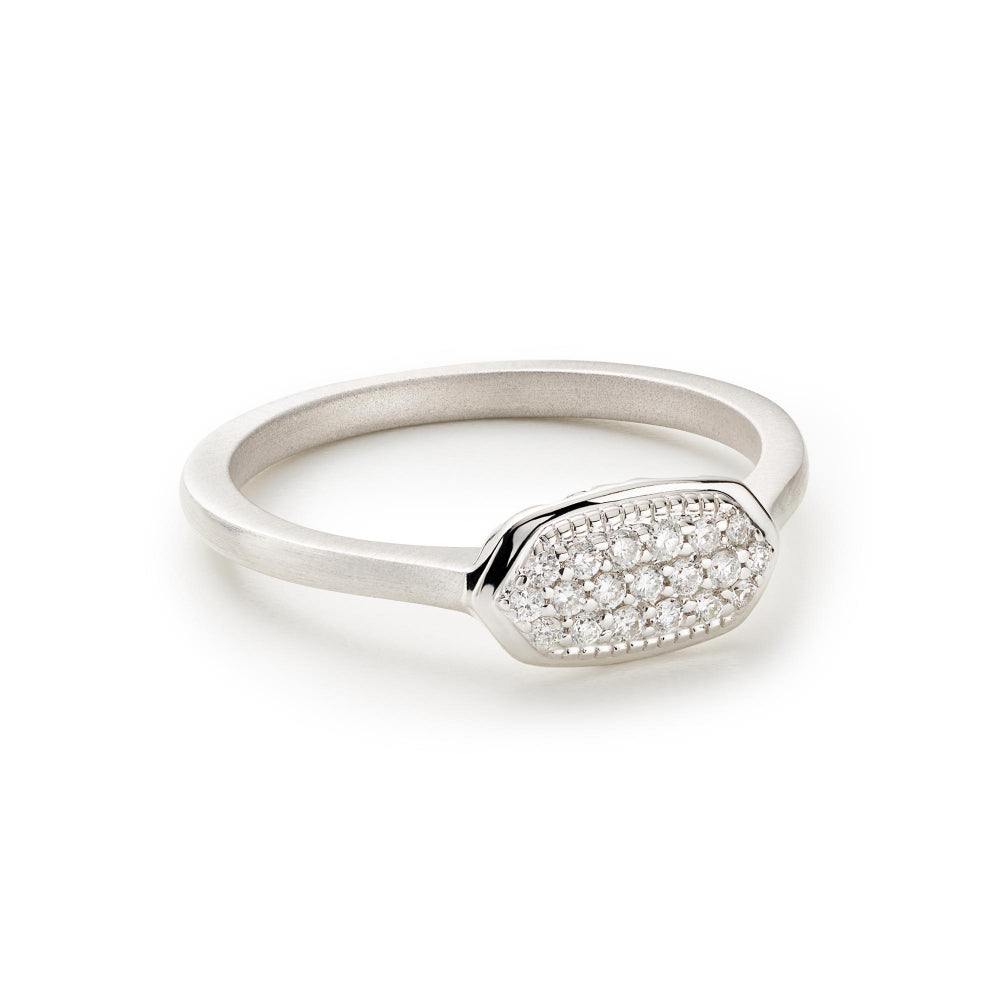 Kendra Scott Isa 14k Gold Ring in Pave White Diamond