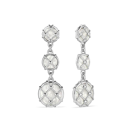 Judith Ripka Isola Triple Drop Earrings with Mother of Pearl