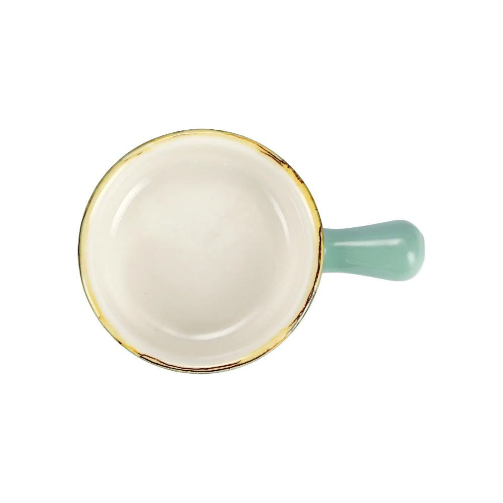 Vietri Italian Small Round Baker with Large Handle