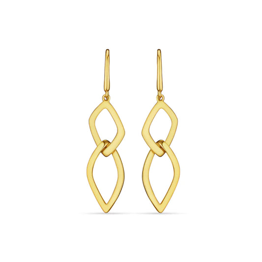 Judith Ripka 14k Selvaggia Double Link Drop Earrings