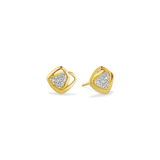 Judith Ripka 14k Selvaggia Stud Earrings with Diamonds