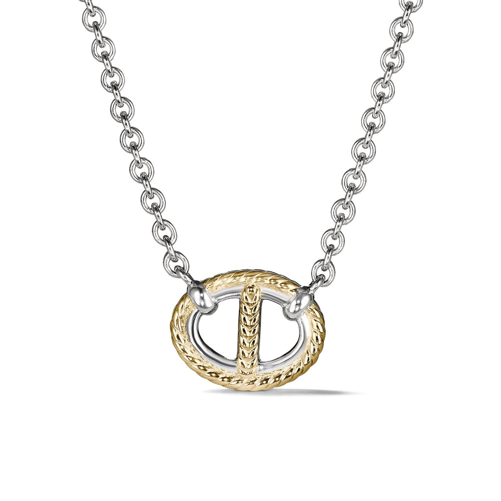 Judith Ripka Vienna Single Link Necklace with 18K Gold