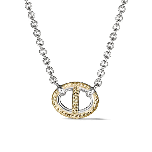 Judith Ripka Vienna Single Link Necklace with 18K Gold