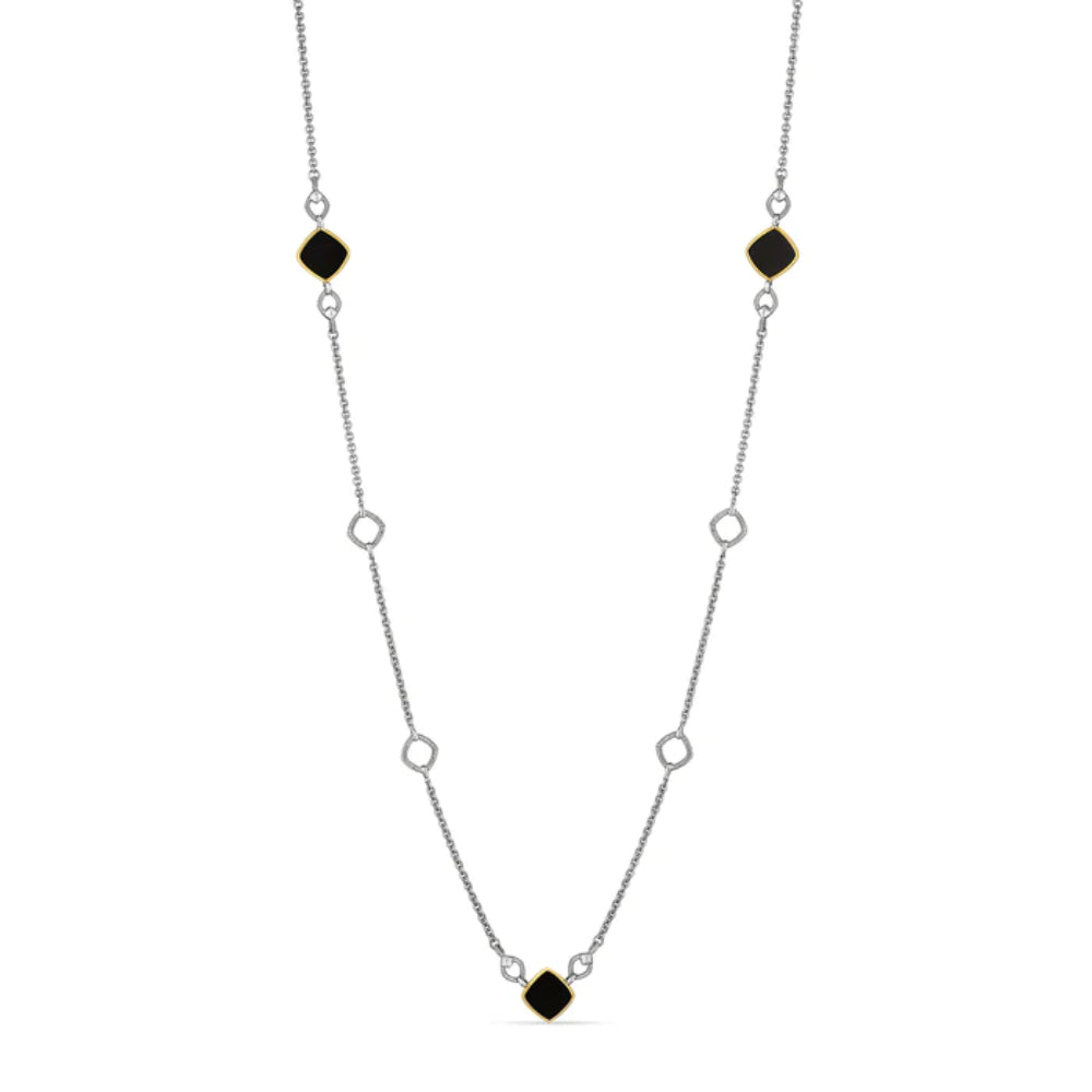 Judith Ripka Eternity Long Station Necklace Gemstones