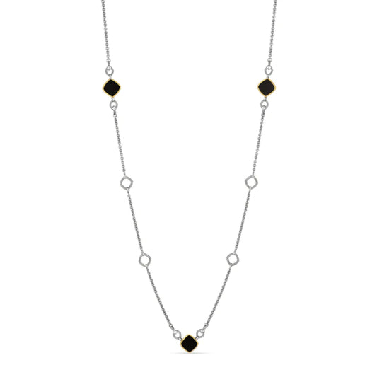 Judith Ripka Eternity Long Station Necklace Gemstones