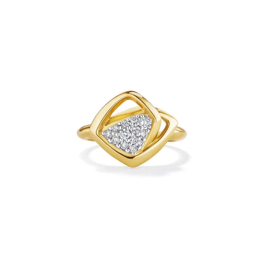 Judith Ripka 14k Selvaggia Ring with Diamonds