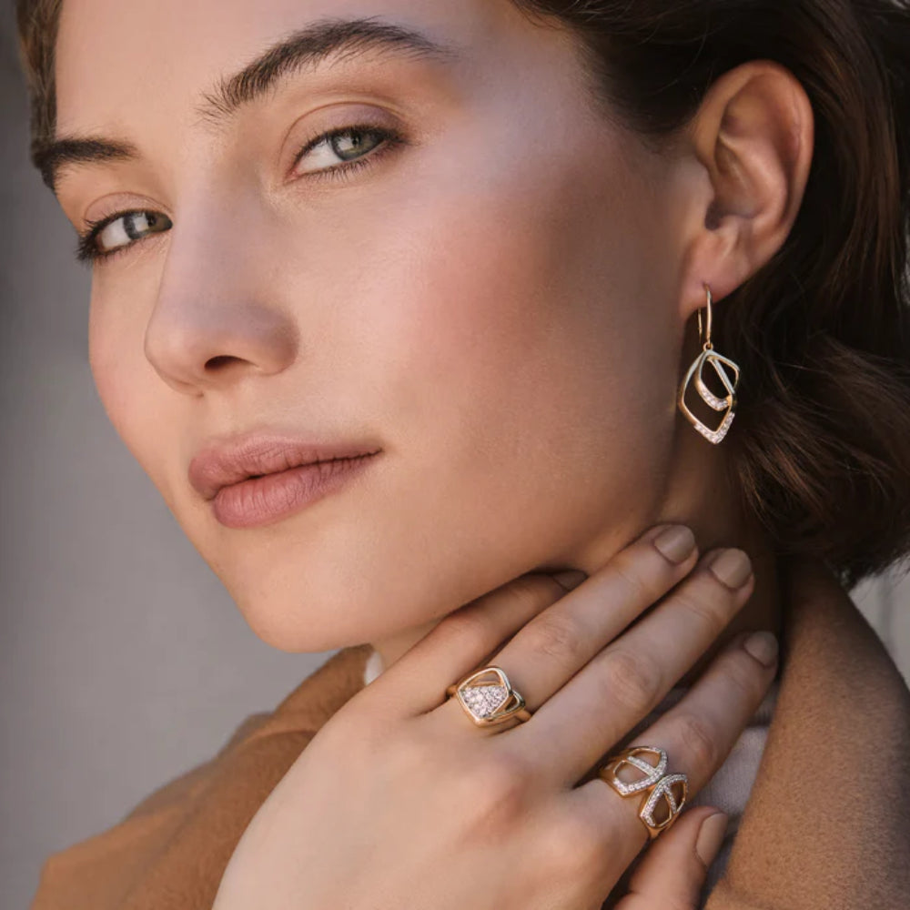 Judith Ripka 14k Selvaggia Drop Earrings with Diamonds